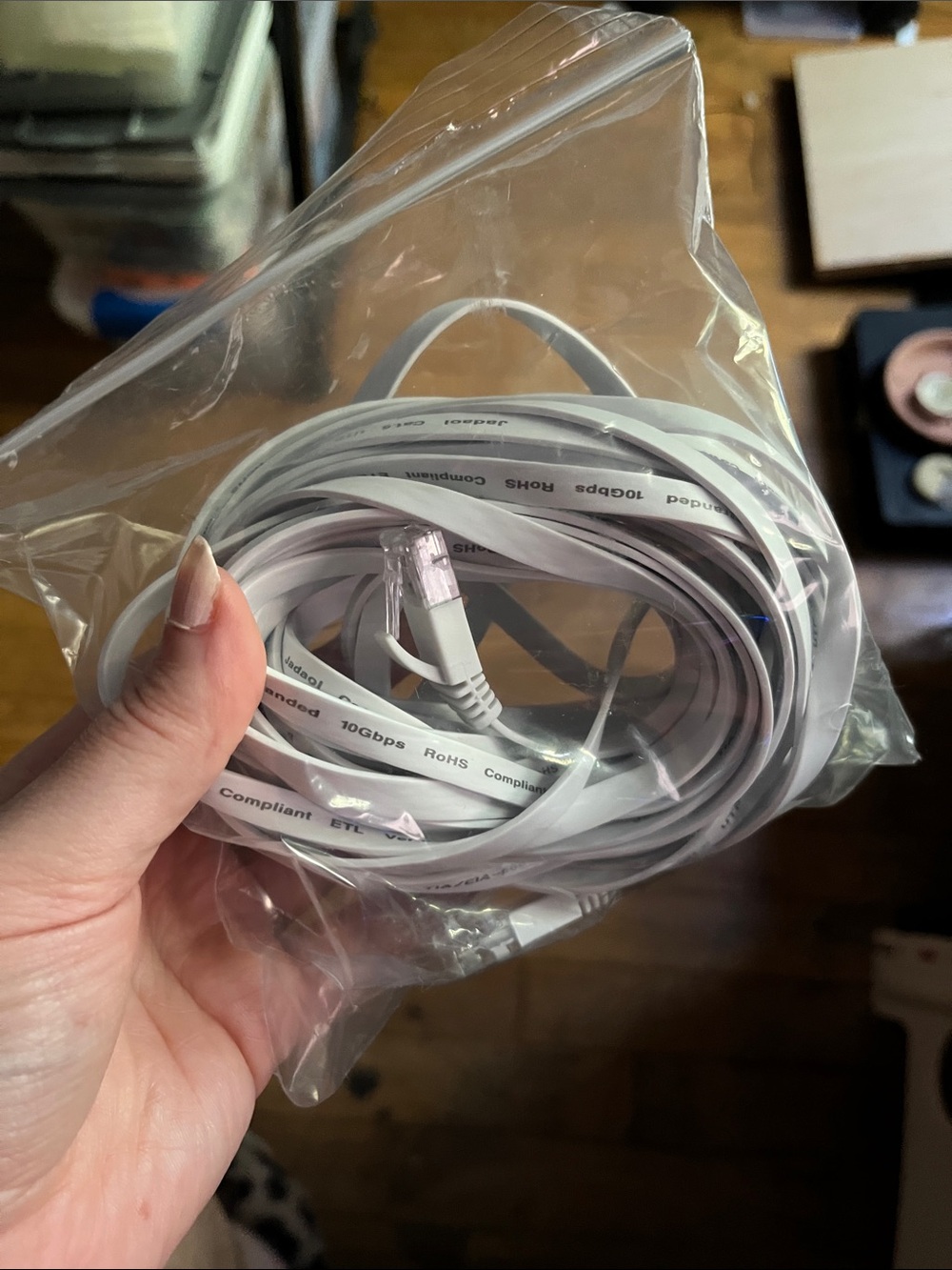 White Ethernet Cable - High-Speed Network Patch Cable cat6 30ft